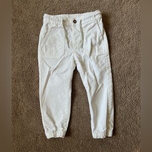 Toddler white jogger style pants